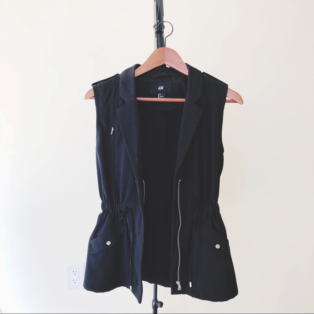 Fitted Black Utility Vest